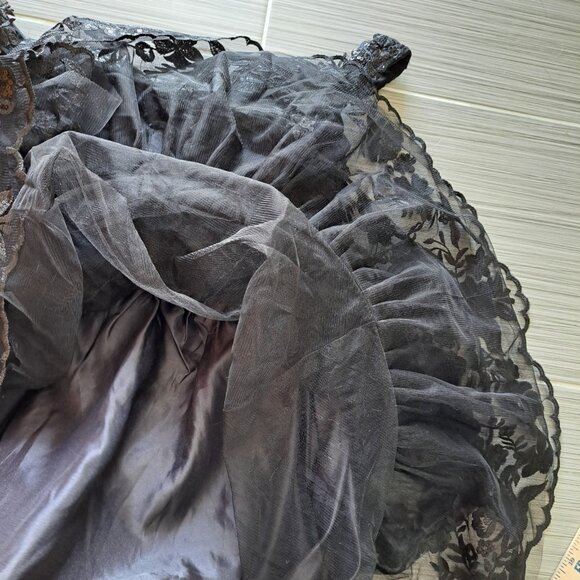 Gothic Women's Mini Dress Black Size 6 Boning Corset Tulle Fairy Whimsygoth - Picture 12 of 12
